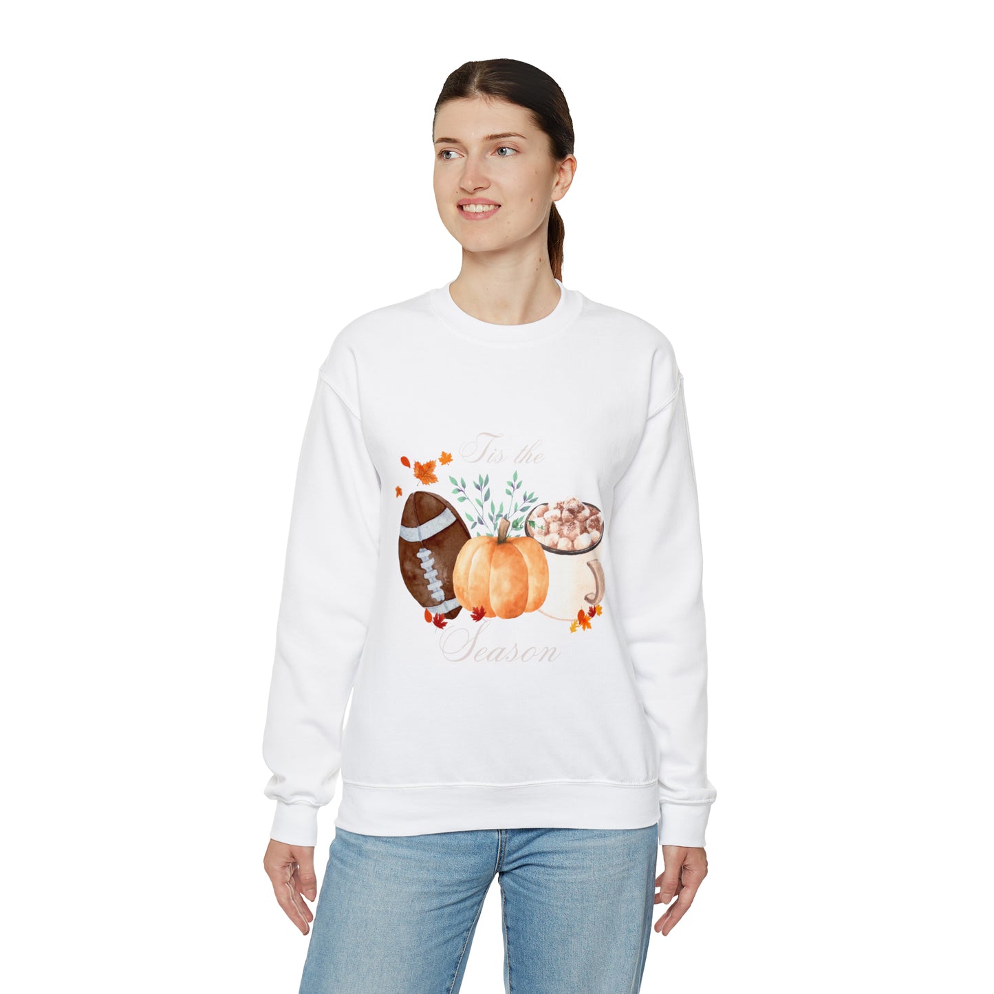 Fall Lovers Crewneck Sweatshirt | Pumpkin Lovers Gift | Football Lovers Sweatshirt | Football Season | Fall or Autumn Season Sweatshirt