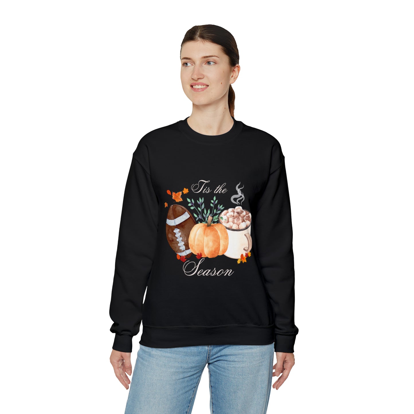 Fall Lovers Crewneck Sweatshirt | Pumpkin Lovers Gift | Football Lovers Sweatshirt | Football Season | Fall or Autumn Season Sweatshirt