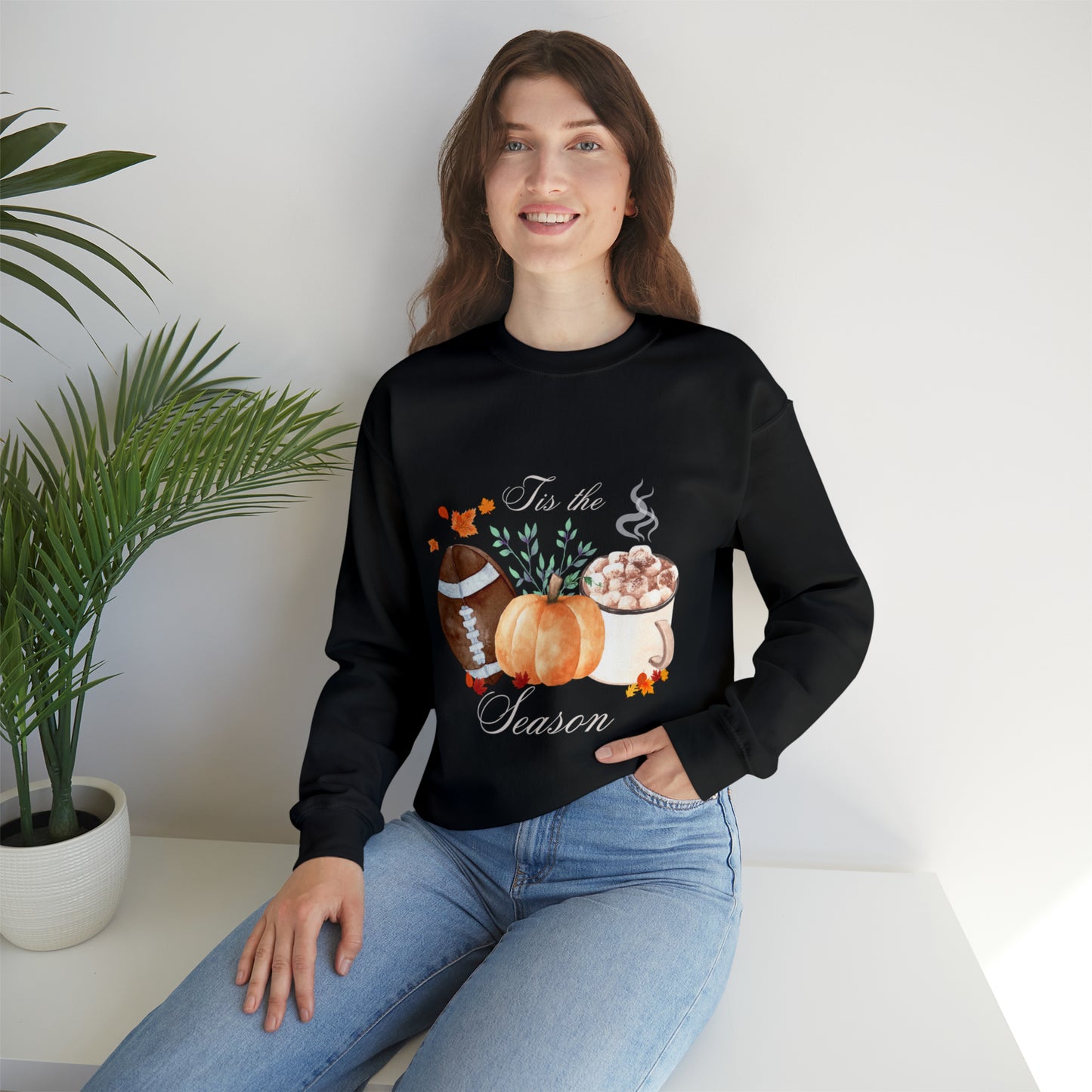 Fall Lovers Crewneck Sweatshirt | Pumpkin Lovers Gift | Football Lovers Sweatshirt | Football Season | Fall or Autumn Season Sweatshirt