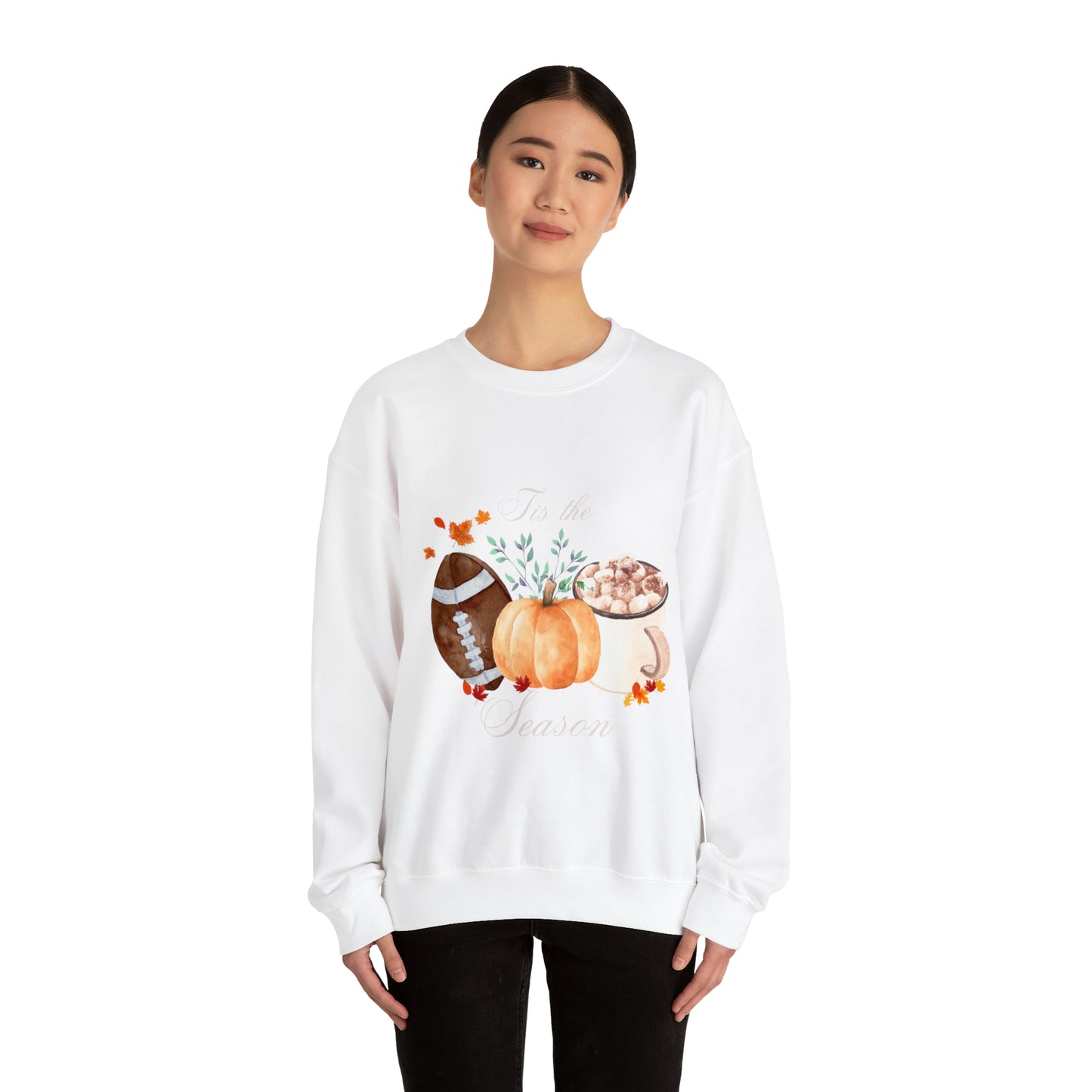 Fall Lovers Crewneck Sweatshirt | Pumpkin Lovers Gift | Football Lovers Sweatshirt | Football Season | Fall or Autumn Season Sweatshirt