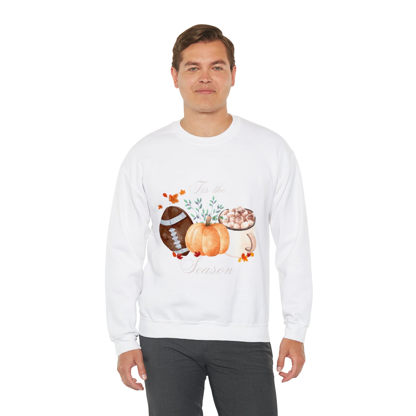 Fall Lovers Crewneck Sweatshirt | Pumpkin Lovers Gift | Football Lovers Sweatshirt | Football Season | Fall or Autumn Season Sweatshirt