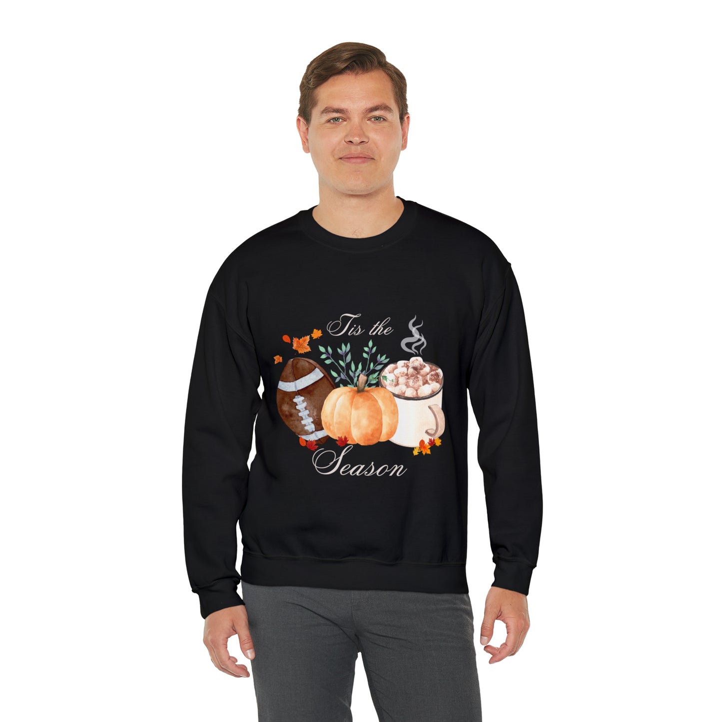 Fall Lovers Crewneck Sweatshirt | Pumpkin Lovers Gift | Football Lovers Sweatshirt | Football Season | Fall or Autumn Season Sweatshirt